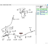 Mazda rear hand brake release cable 44-410