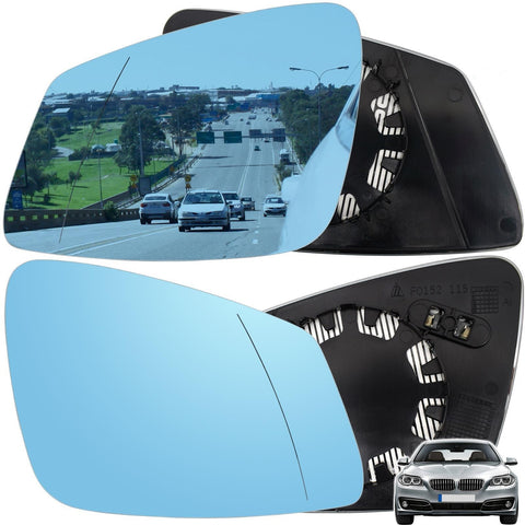 BMW F01 F02 F04 F07 F10 F11 F13 I3 F20 F30 F46 2010-2016 Heated Blue Convex Side Mirror Glass